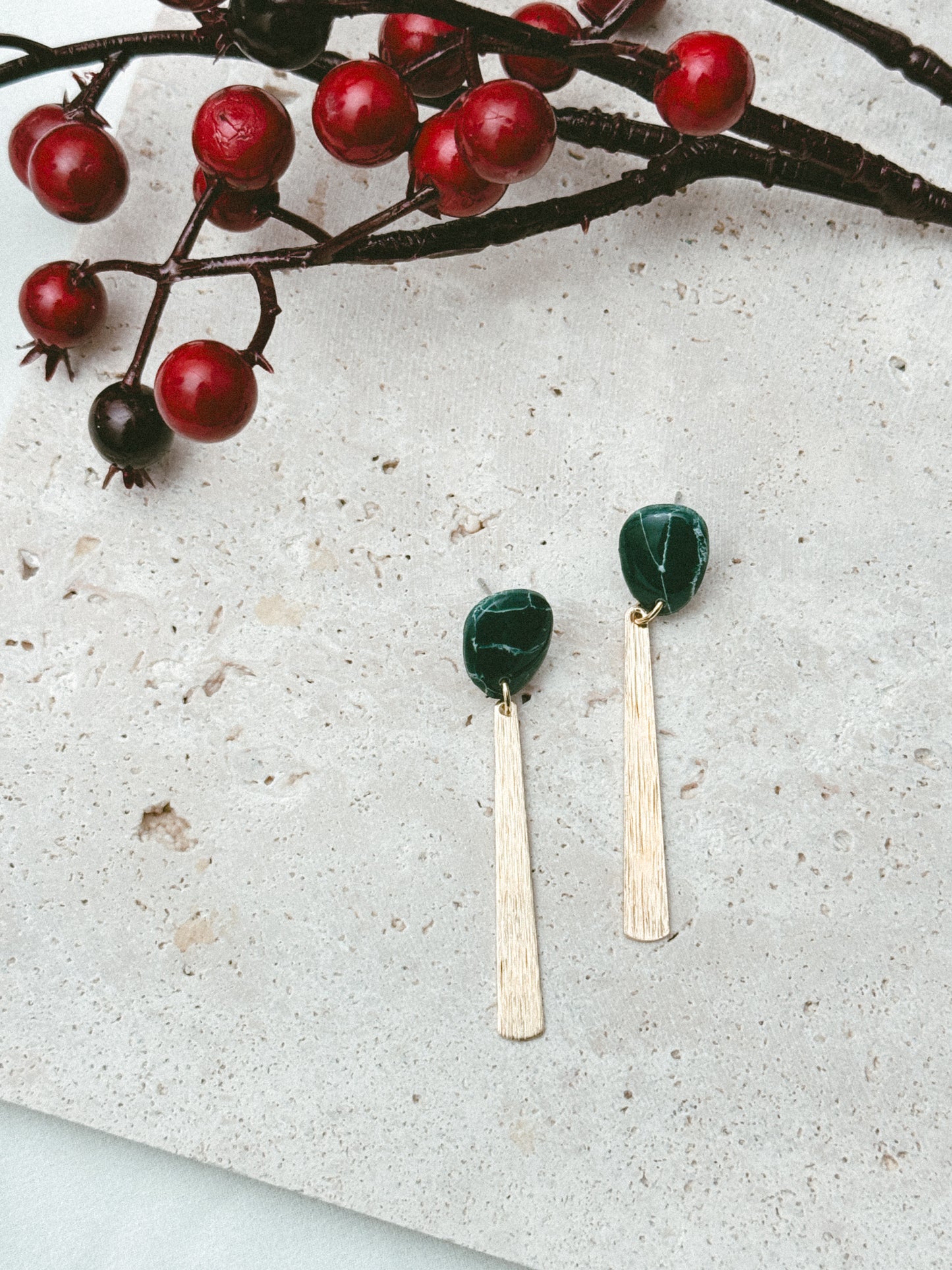 Faux stone green marble - C