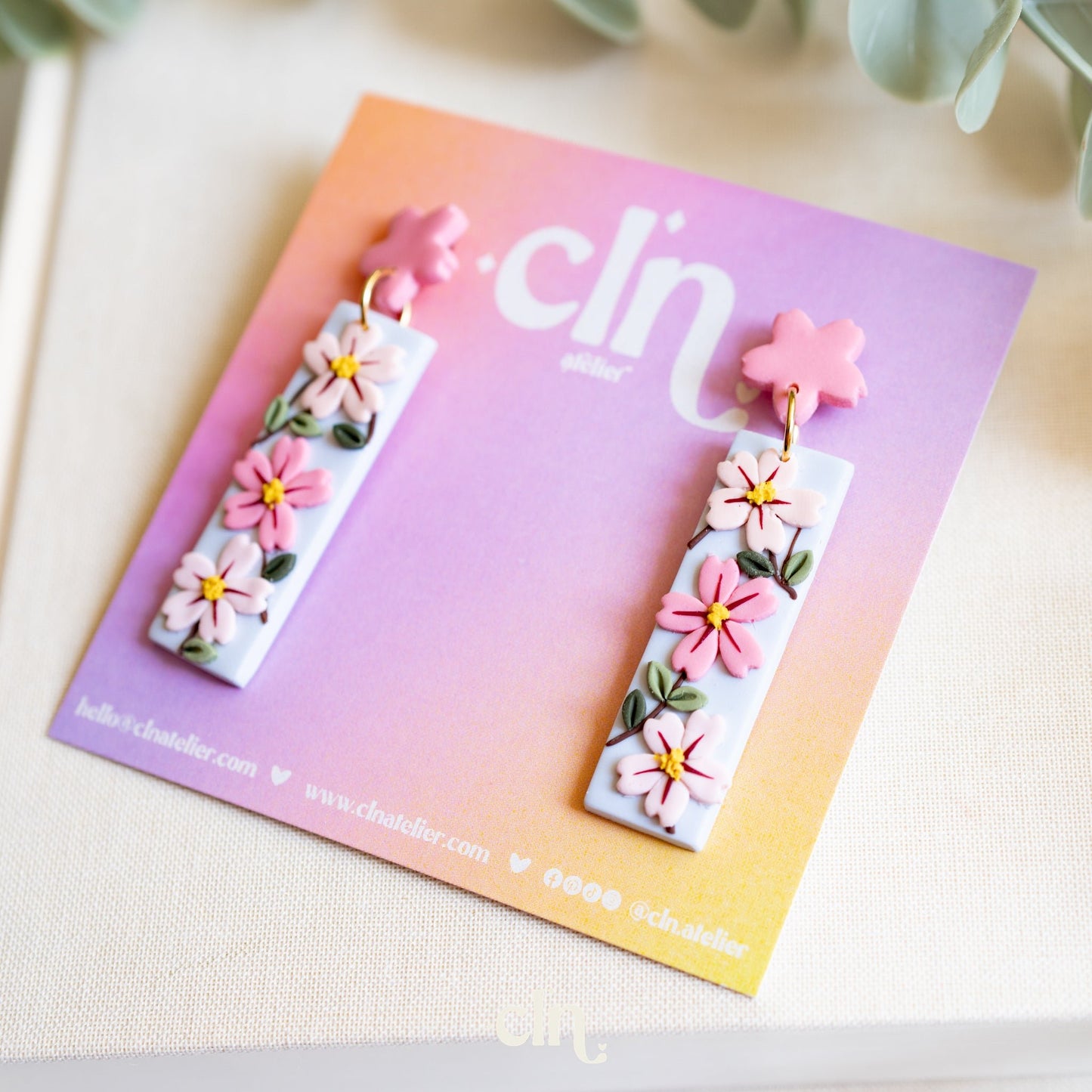 Cherry blossoms 2 - Earrings - CLN Atelier