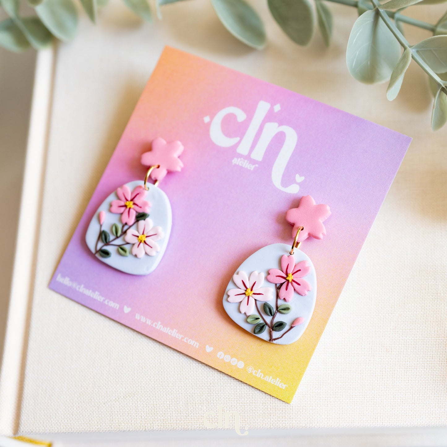 Cherry blossoms 4 - Earrings - CLN Atelier