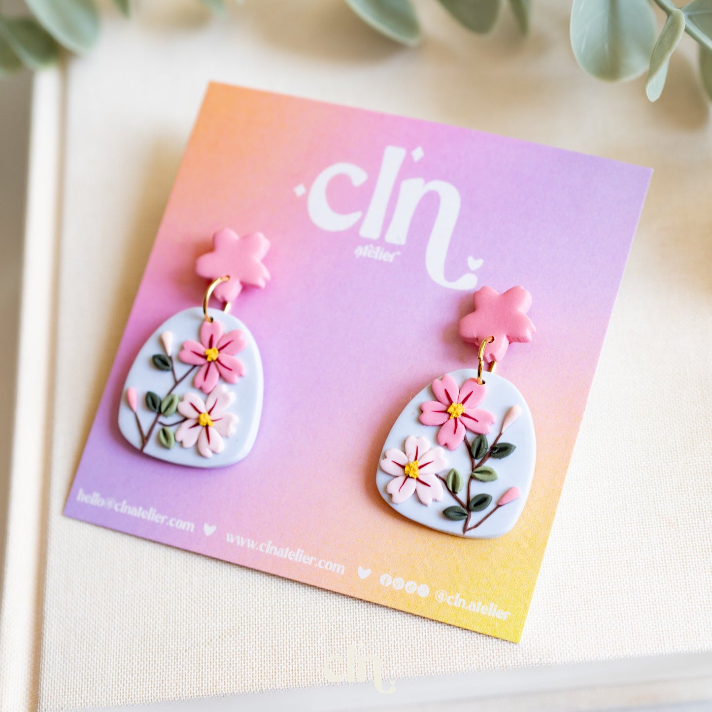 Cherry blossoms 5 - Earrings - CLN Atelier