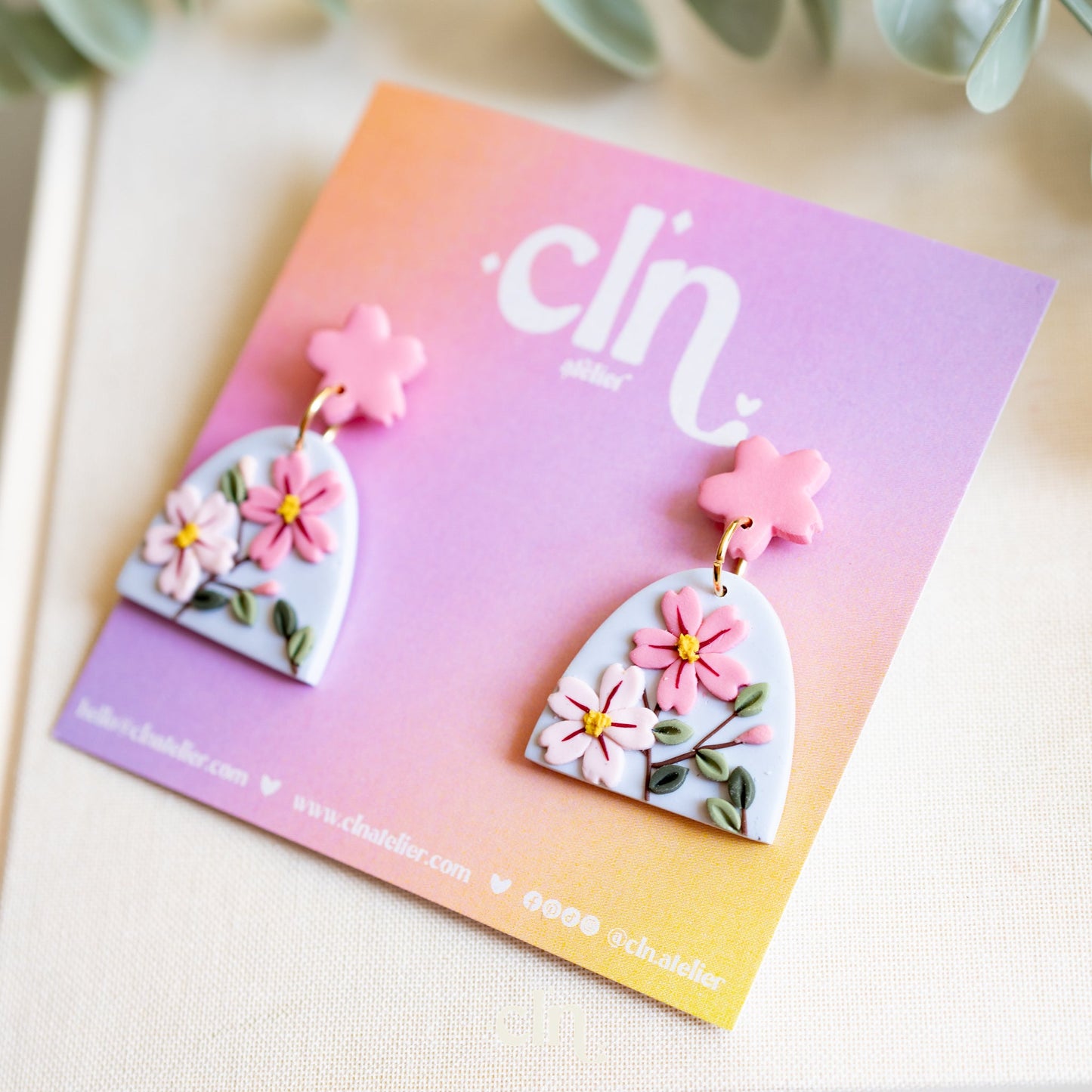 Cherry blossoms 6 - Earrings - CLN Atelier