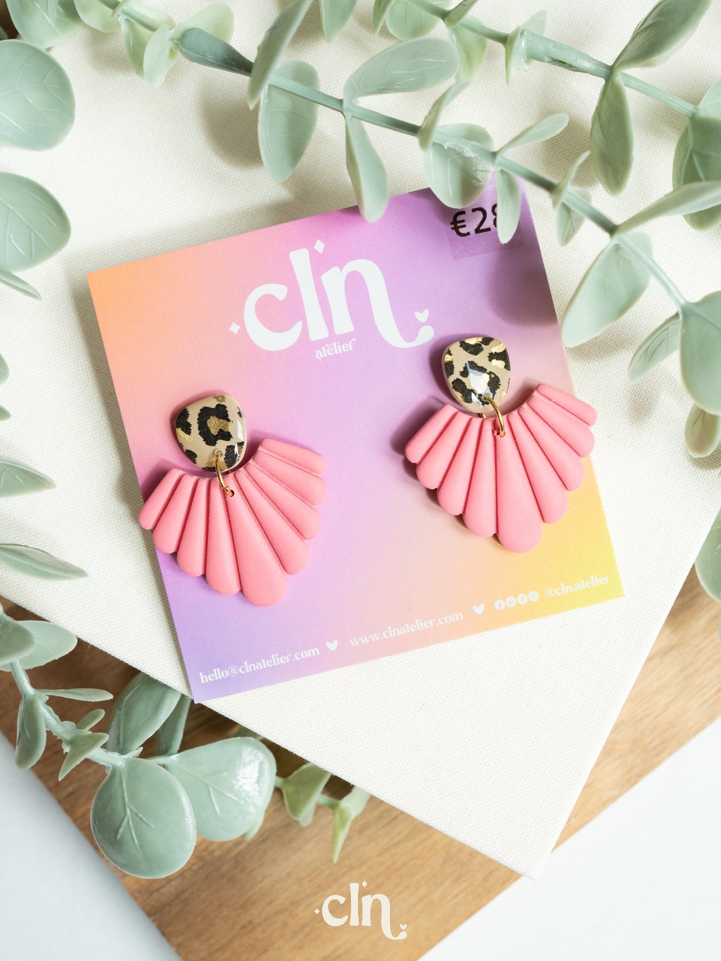 Leopard dangles - B - Earrings - CLN Atelier