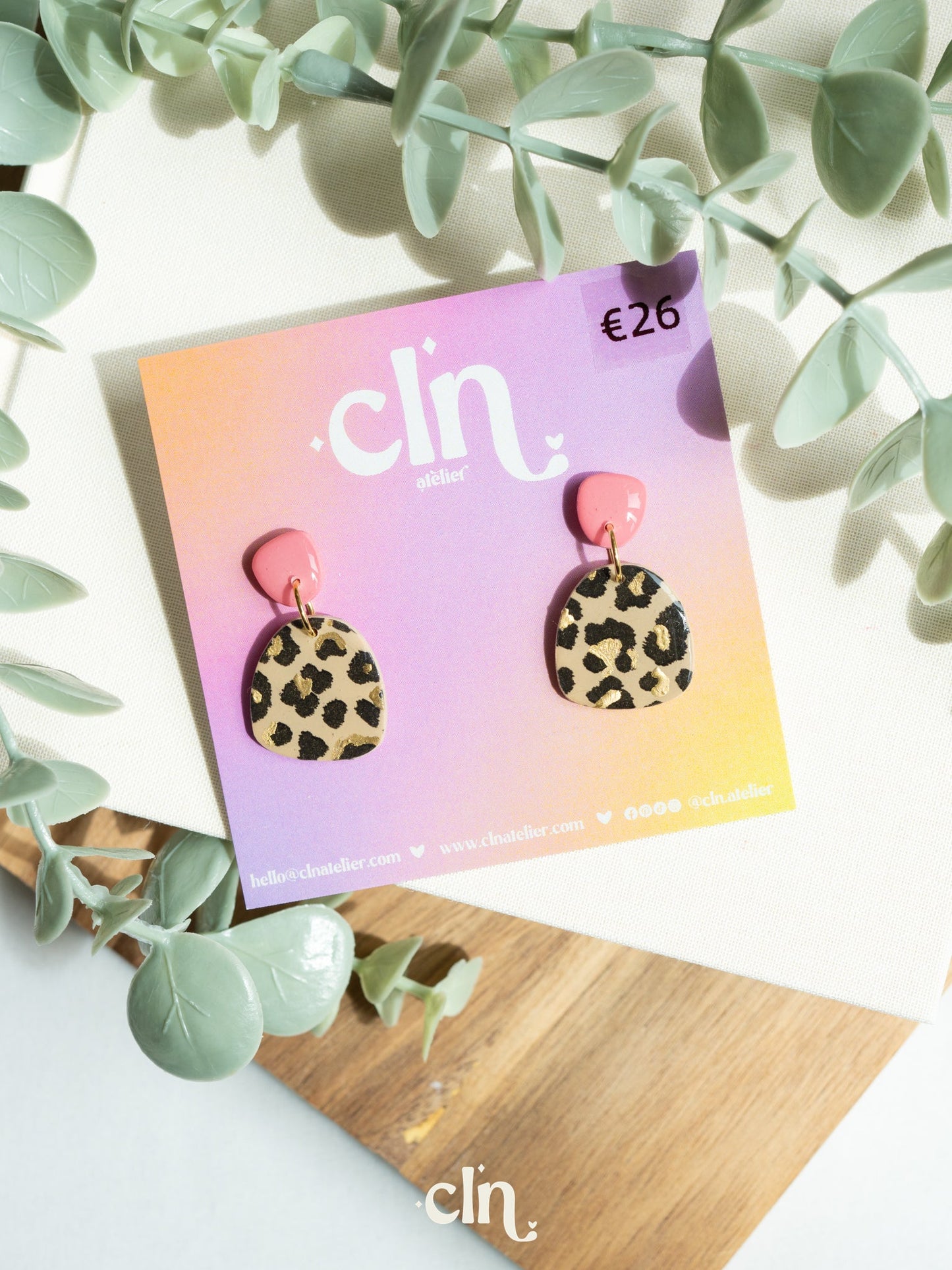 Leopard dangles - D - Earrings - CLN Atelier