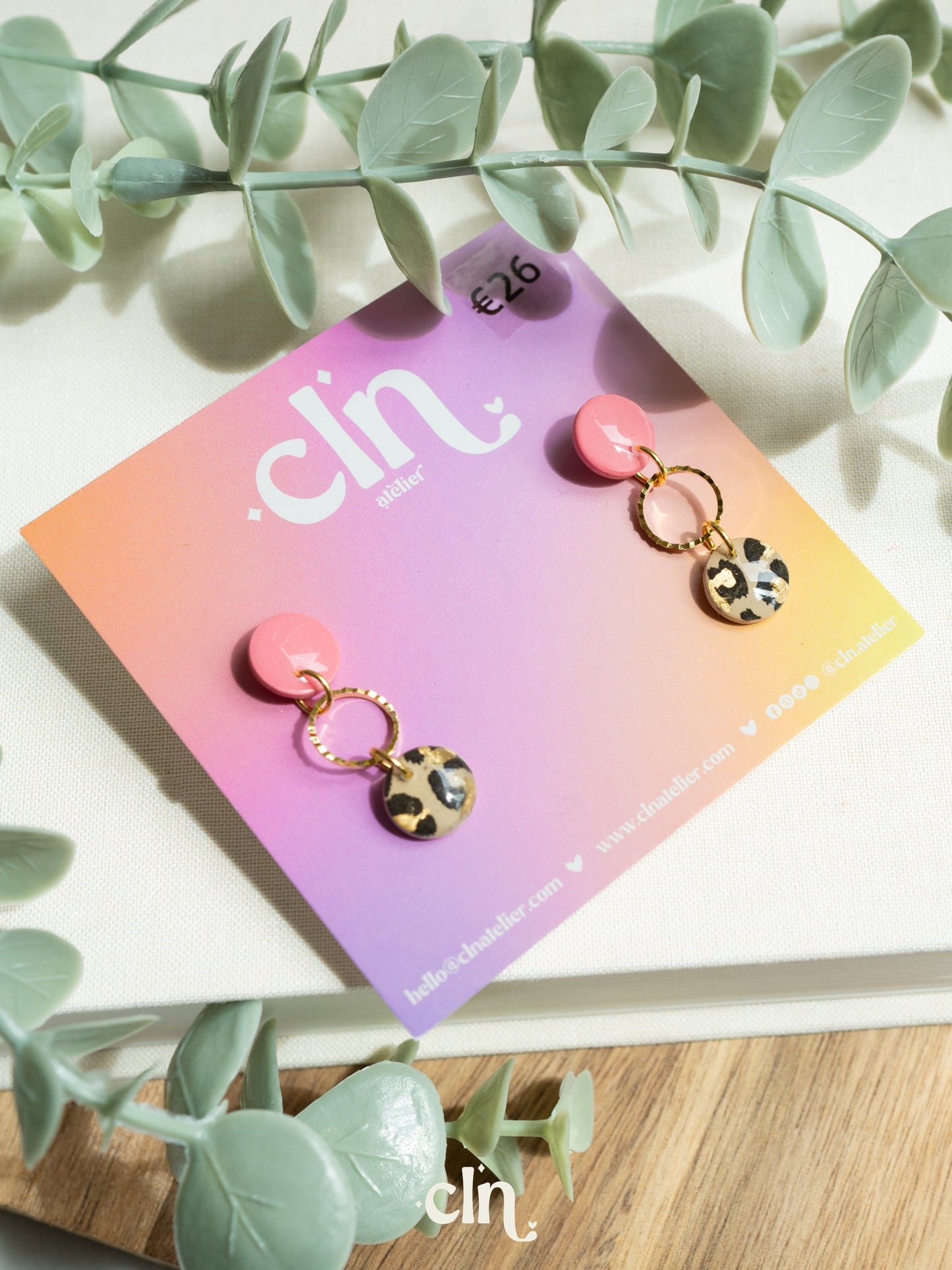 Leopard dangles - E - Earrings - CLN Atelier