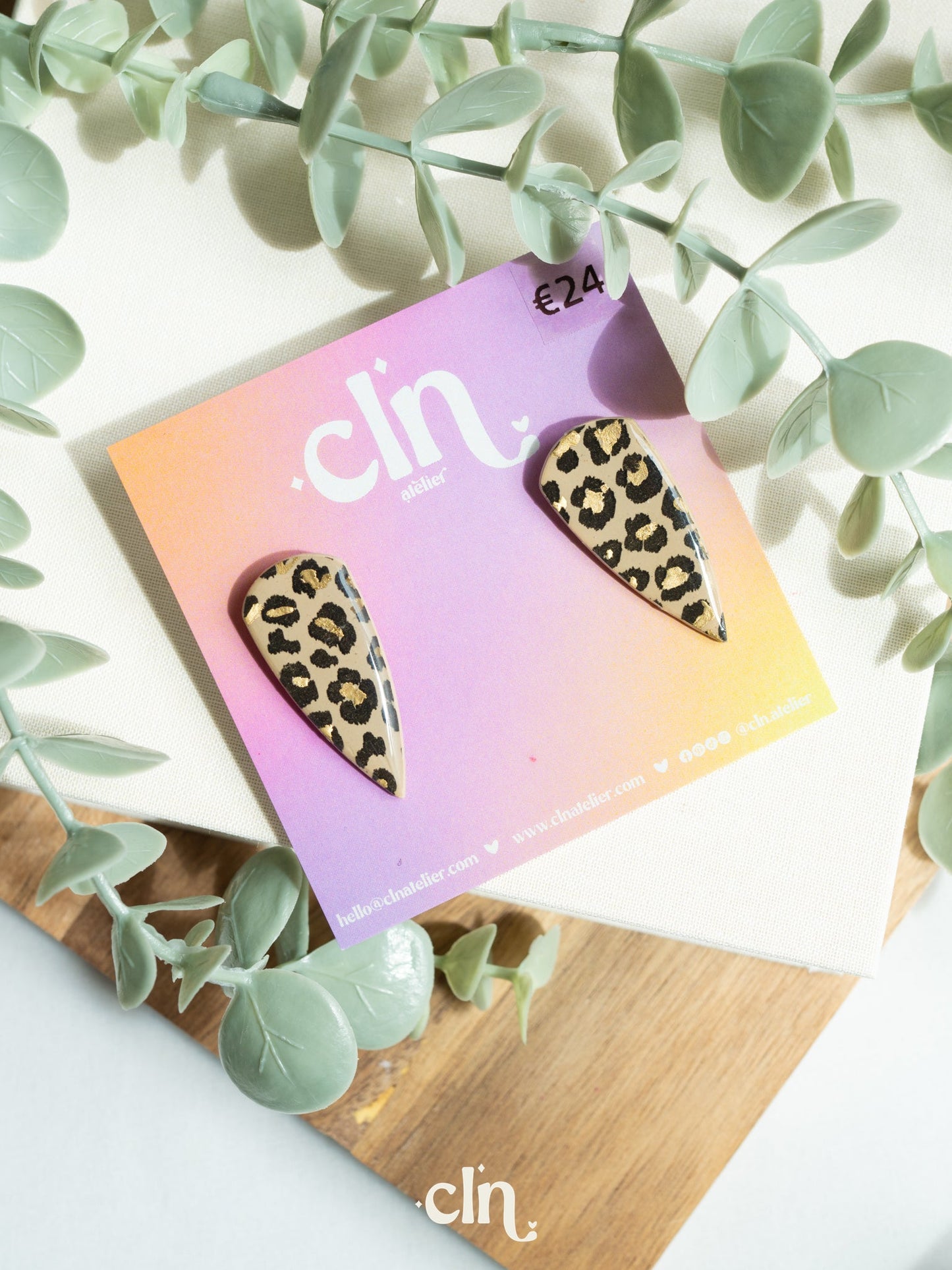 Leopard dangles - F - Earrings - CLN Atelier