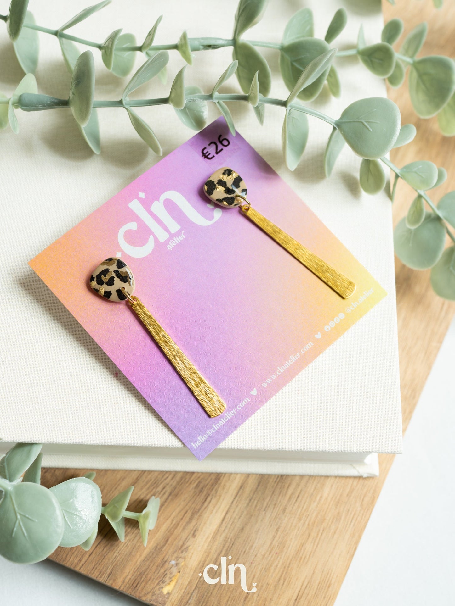 Leopard dangles - G - Earrings - CLN Atelier