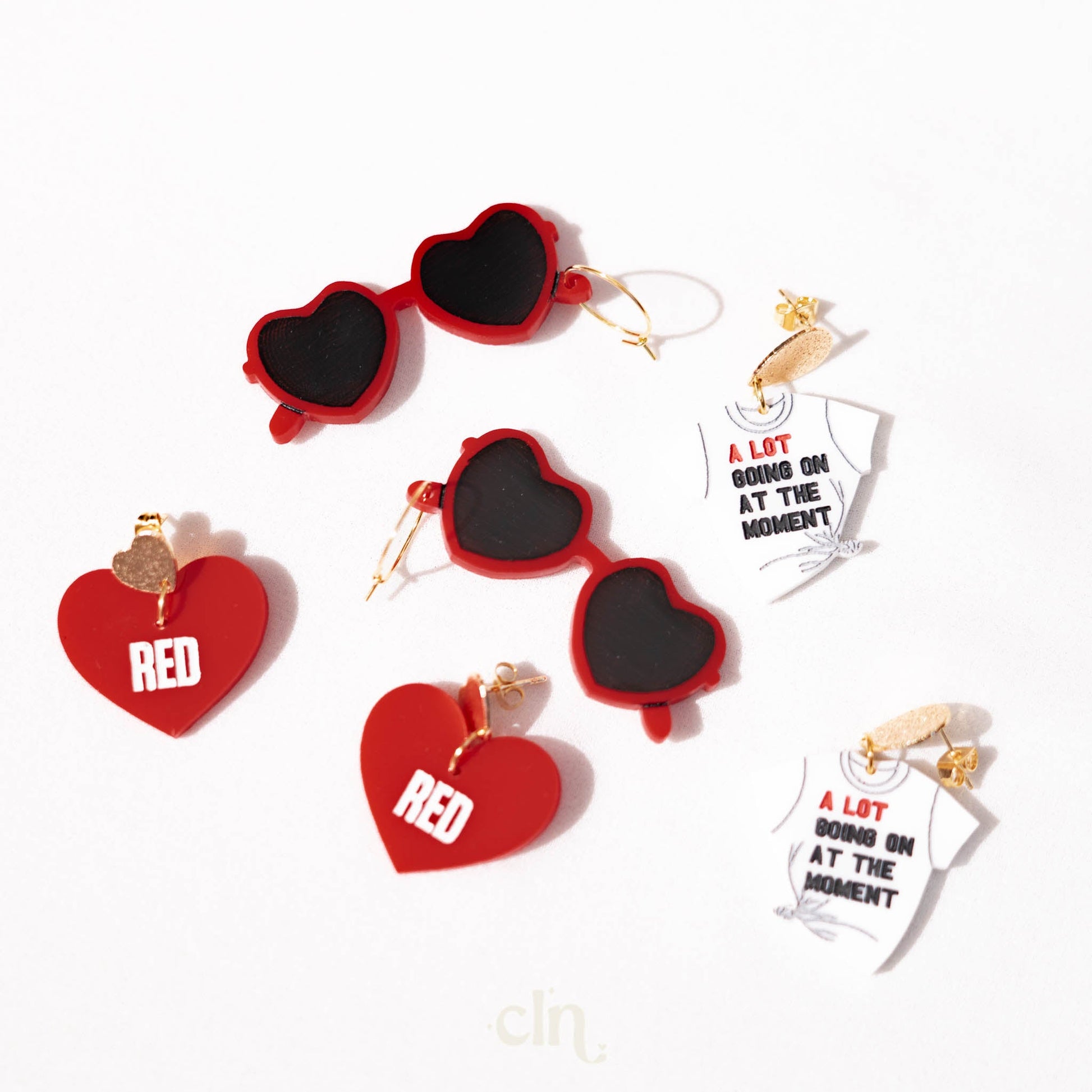 RED sunglasses - RED Taylor Swift earrings - Earrings - CLN Atelier