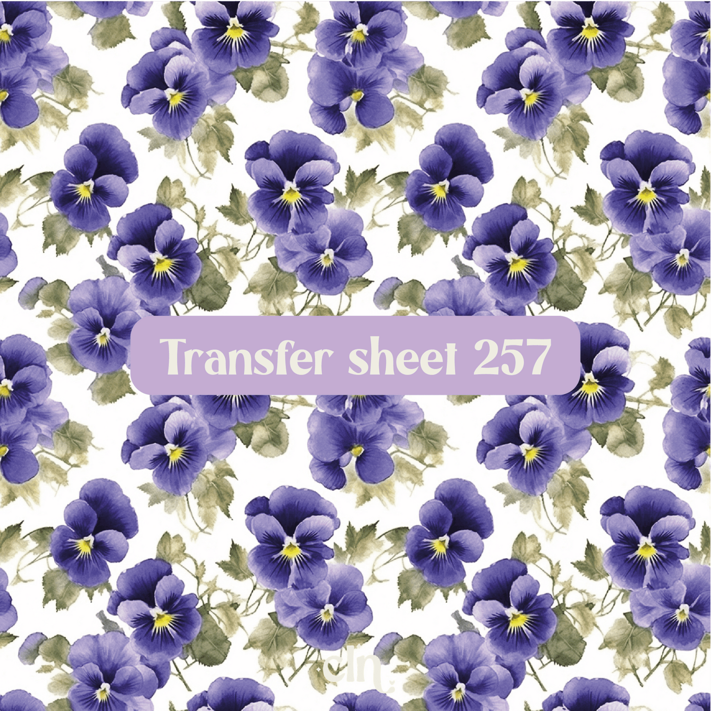 Transfer sheet 257 - Pansy flower - Transfer paper - CLN Atelier