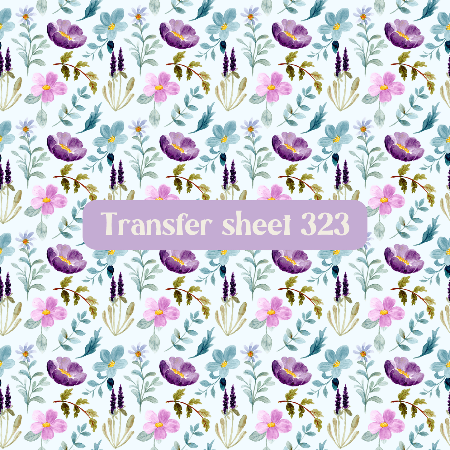 Transfer sheet 323 - Purple flowers - Transfer paper - CLN Atelier
