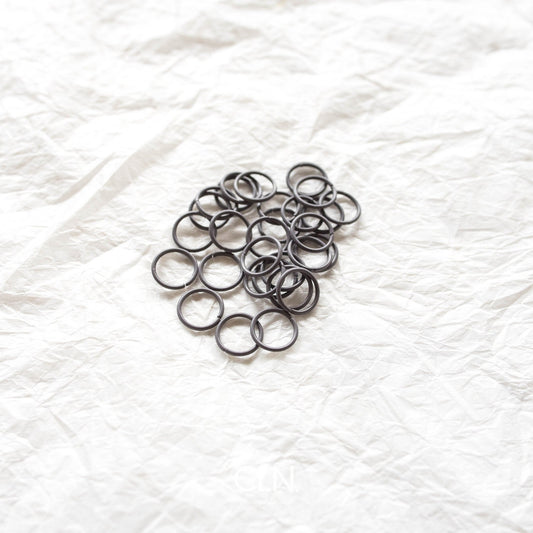 50 Charcoal Gray Jump Rings - Jump rings - CLN Atelier