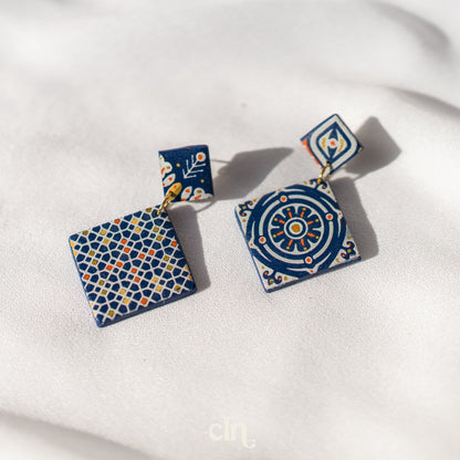 Azulejos tiles 11 - Earrings - CLN Atelier