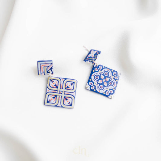 Azulejos tiles 4 - Earrings - CLN Atelier
