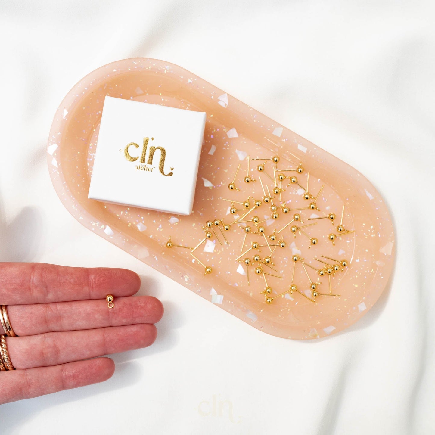 Ball posts 24K gold plated - CLN Atelier