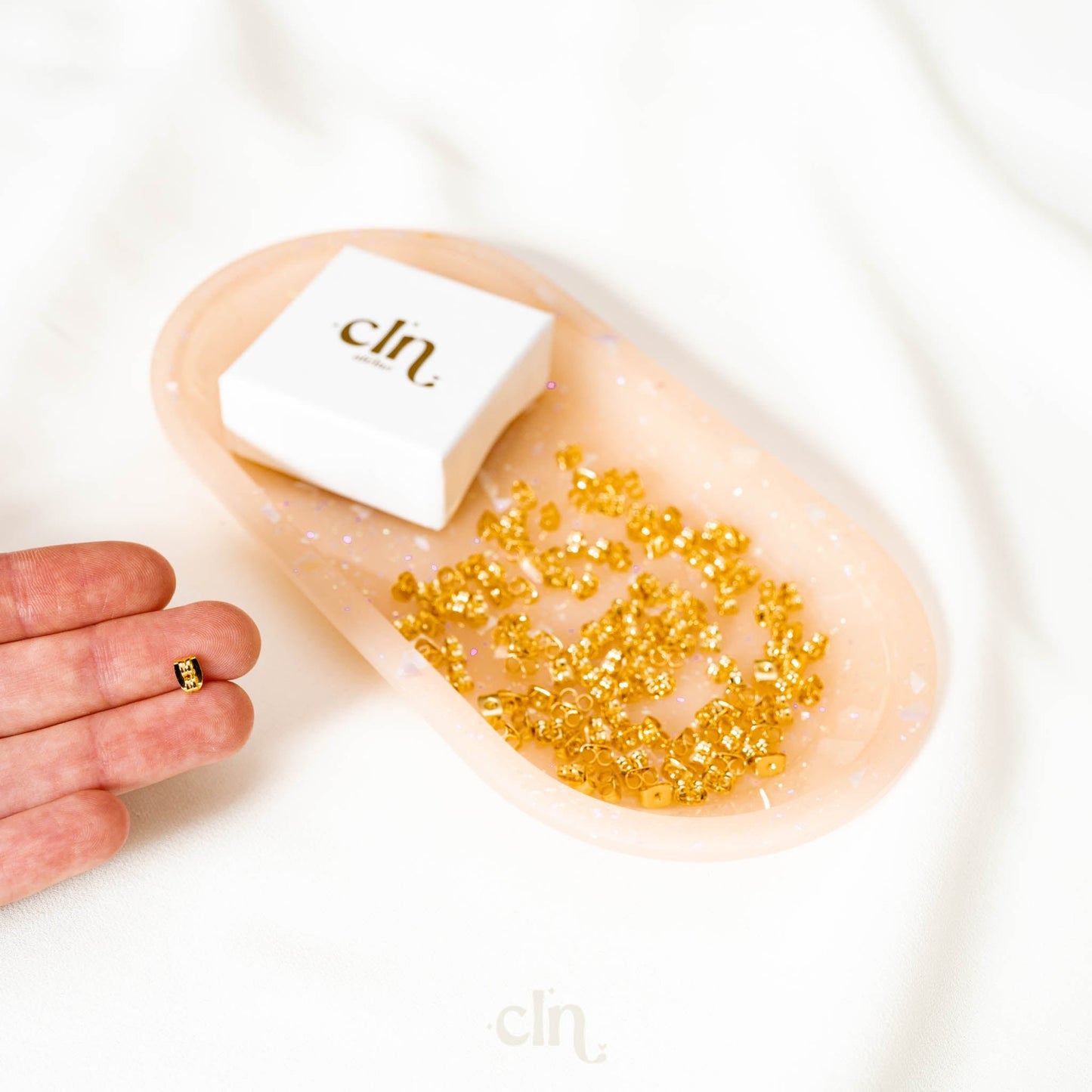 Butterfly earring closure 18K gold plated - Earring findings - CLN Atelier