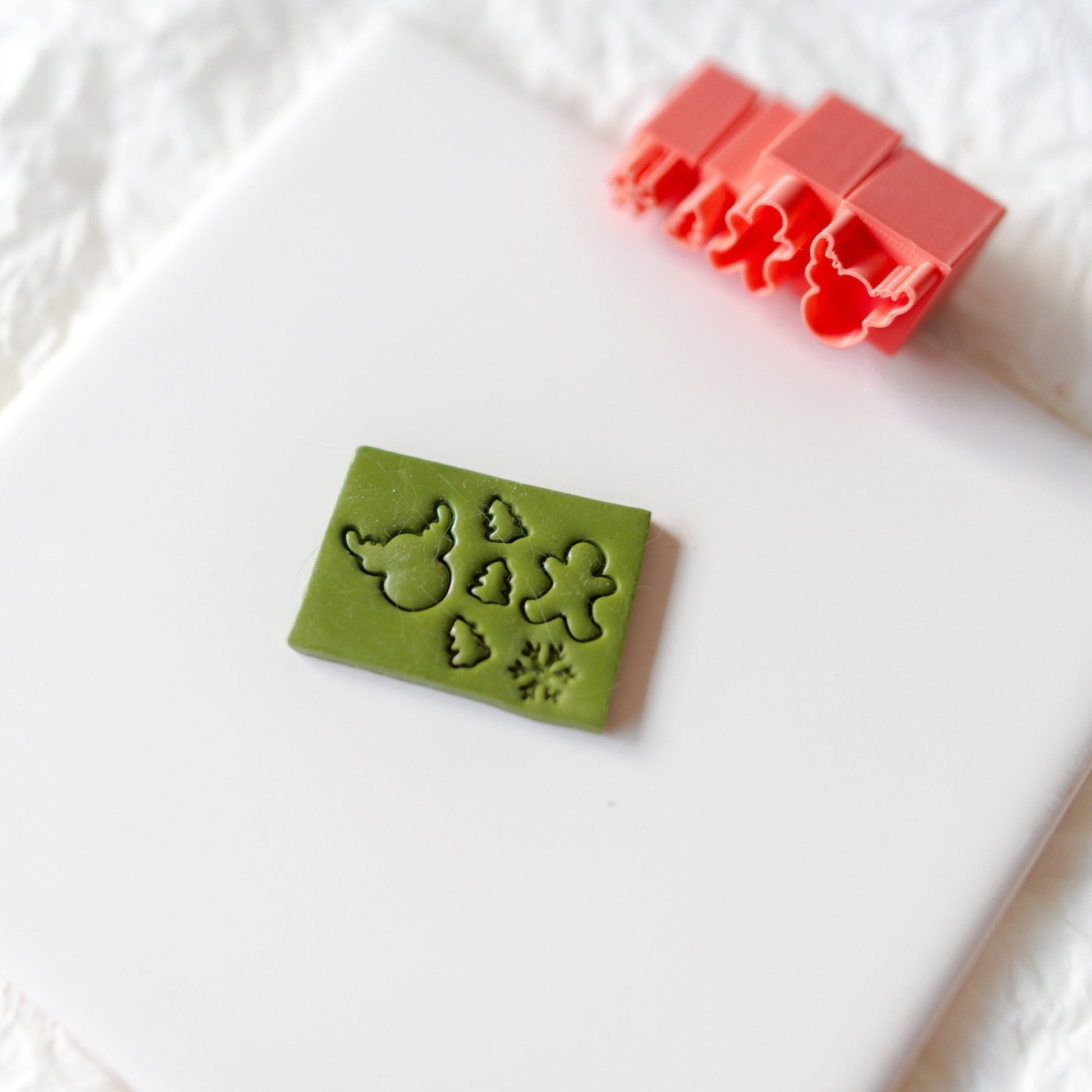Christmas Mini Stamp Set - clay stamp - CLN Atelier
