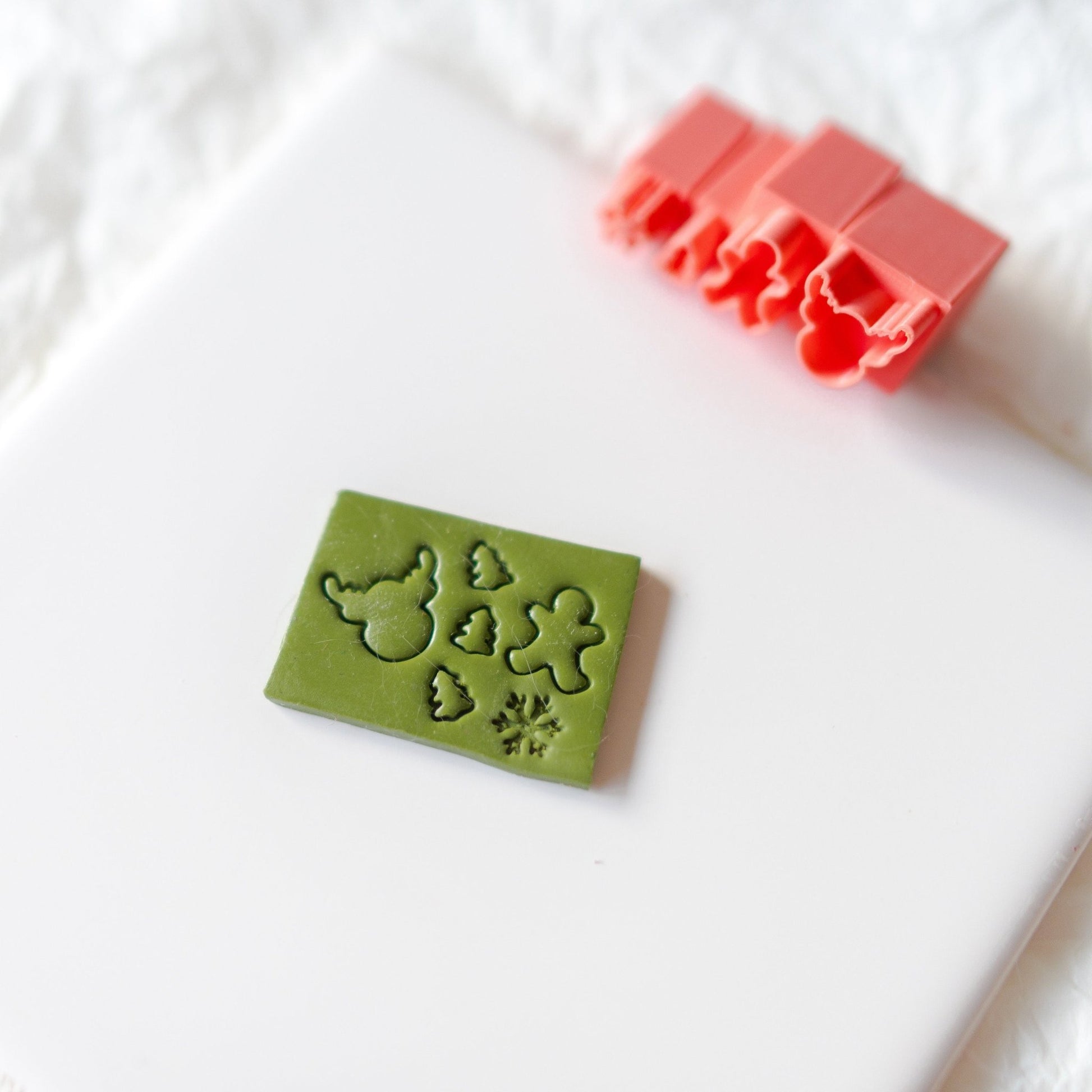 Christmas Mini Stamp Set - clay stamp - CLN Atelier