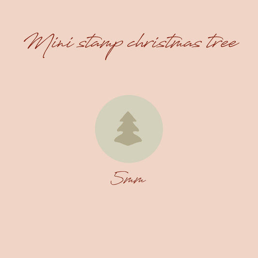 Christmas Pine Tree Mini Stamp - clay stamp - CLN Atelier