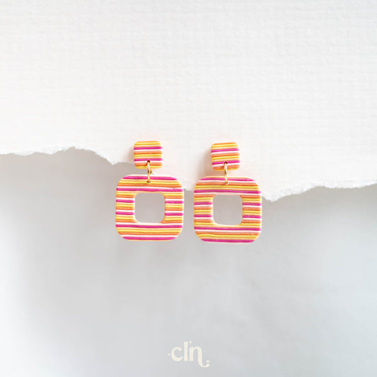 Donut striped dangles - Earrings - CLN Atelier