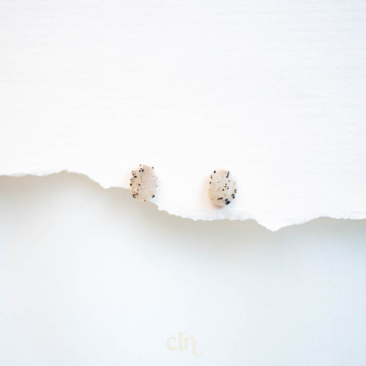 Faux Dalmatian Jasper mini studs - Earrings - CLN Atelier