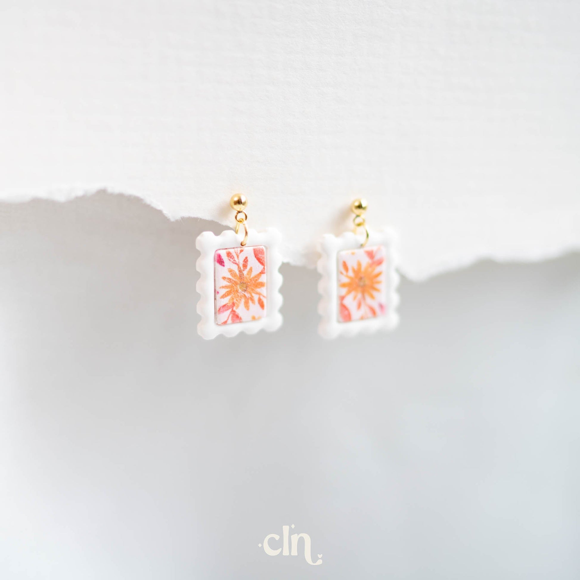 Floral stamps - Earrings - CLN Atelier