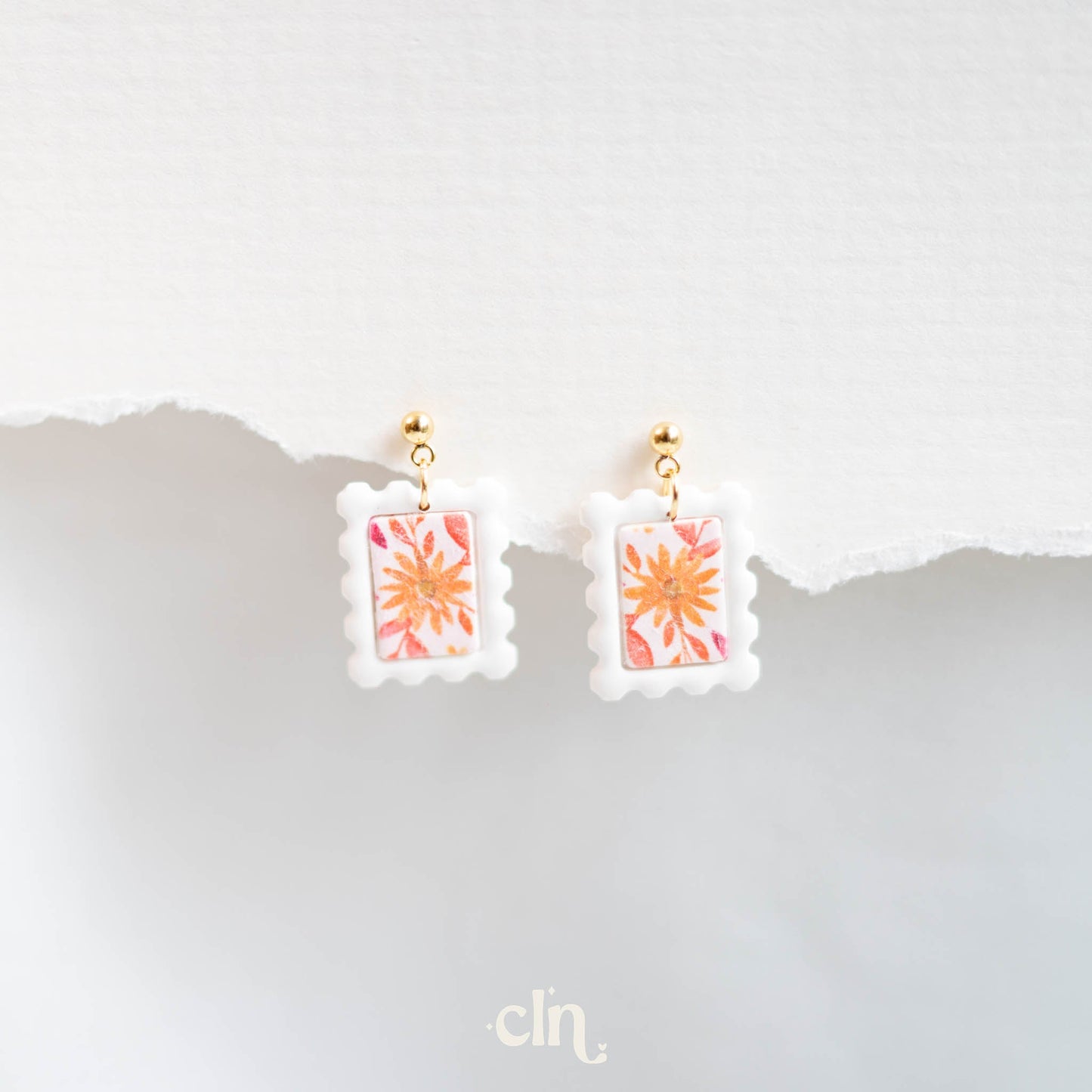 Floral stamps - Earrings - CLN Atelier