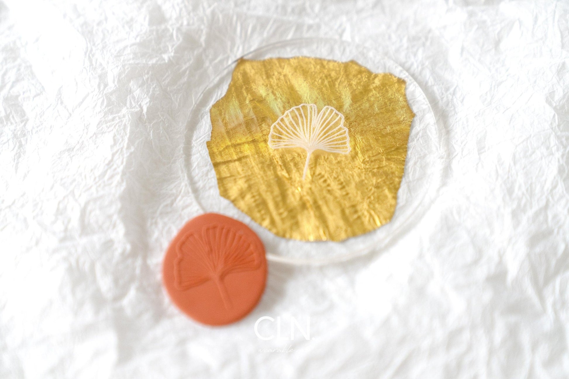 Ginkgo - Acrylic texture - CLN Atelier