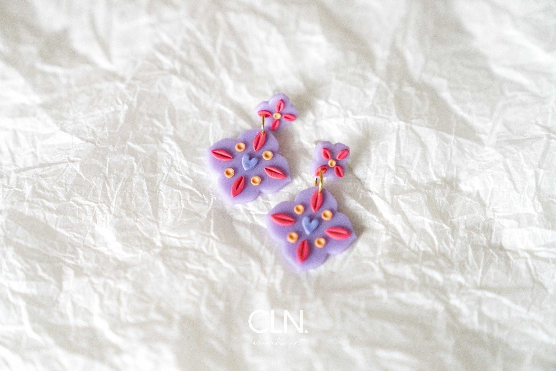 Lilac Tiles - Earrings - CLN Atelier