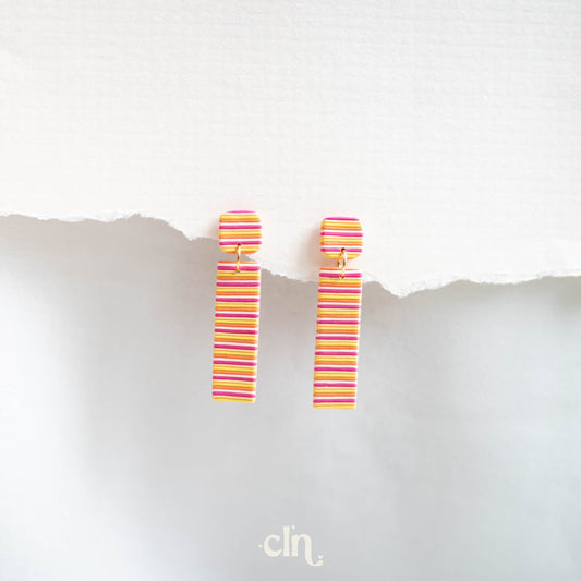 Long striped dangles - Earrings - CLN Atelier