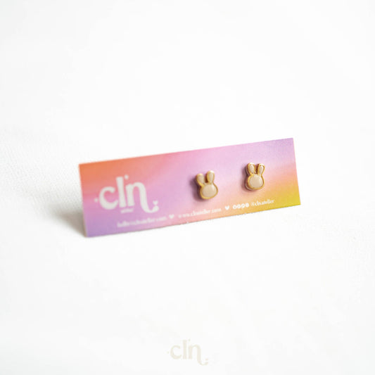 Mini bunny studs - Earrings - CLN Atelier