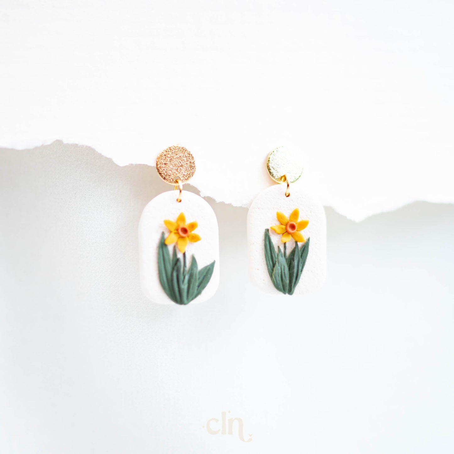 Narcissus - Paaslelie - Earrings - CLN Atelier