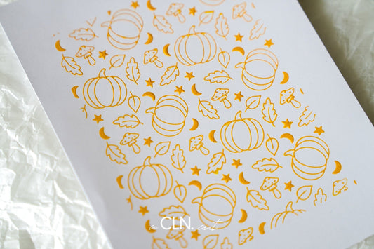 Pumpkin silk screen - Silk screen - CLN Atelier