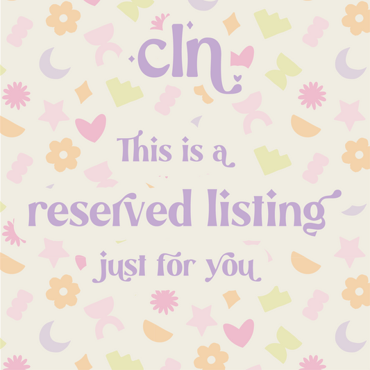 Reserved listing for Audrey - CLN Atelier