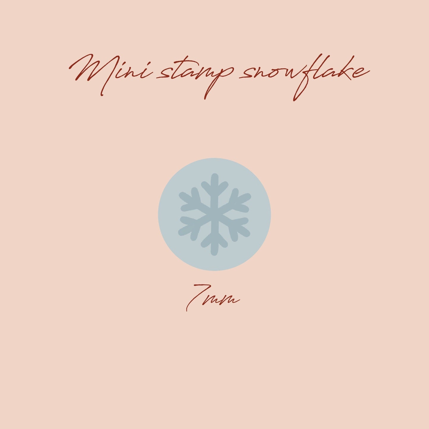 Snowflake Mini Stamp - clay stamp - CLN Atelier