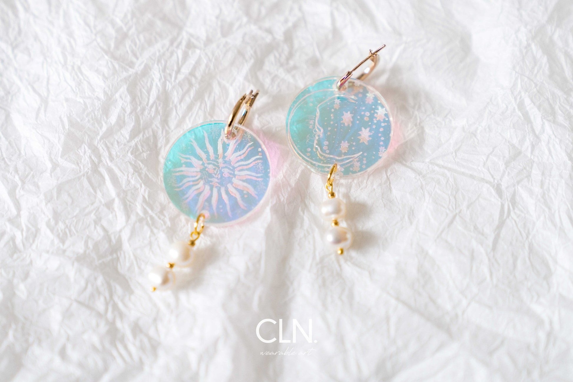 The sun and moon duo - Earrings - CLN Atelier