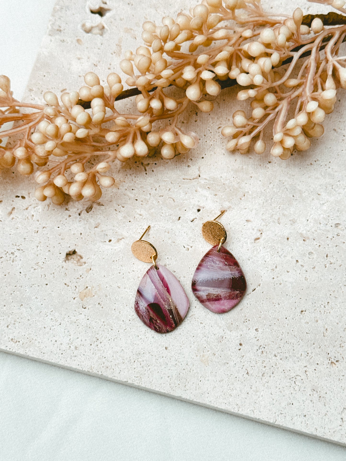 Faux stone burgundy - H