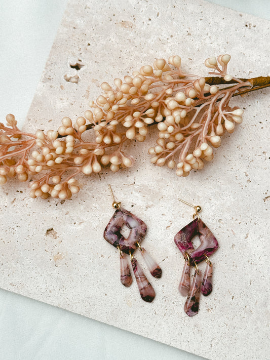 Faux stone burgundy - J