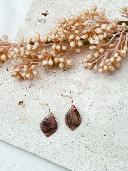 Faux stone burgundy - L