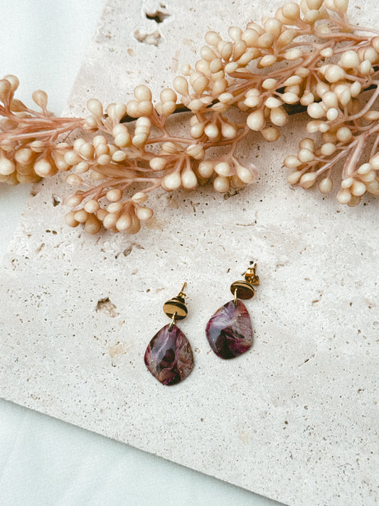 Faux stone burgundy - M