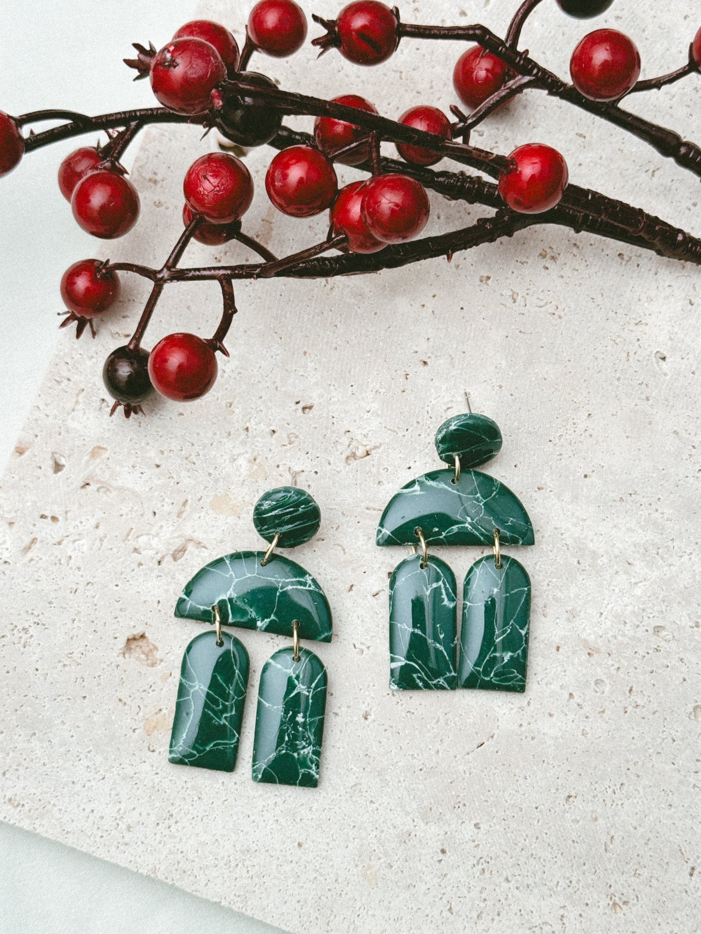 Faux stone green marble - A