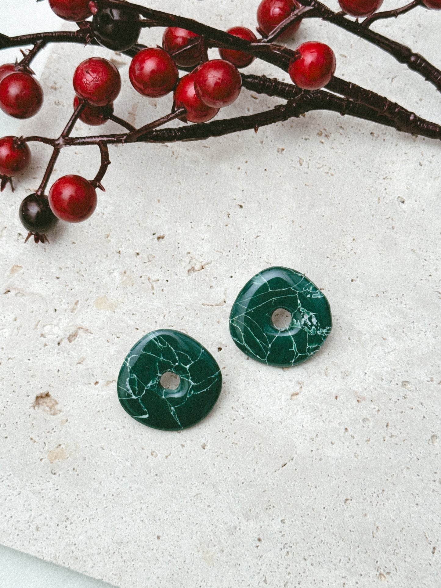 Faux stone green marble - B