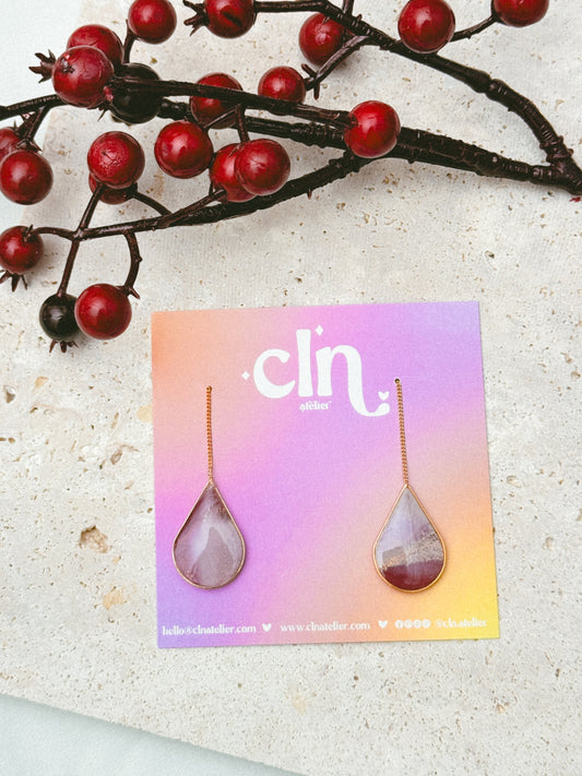 Faux stone burgundy - O