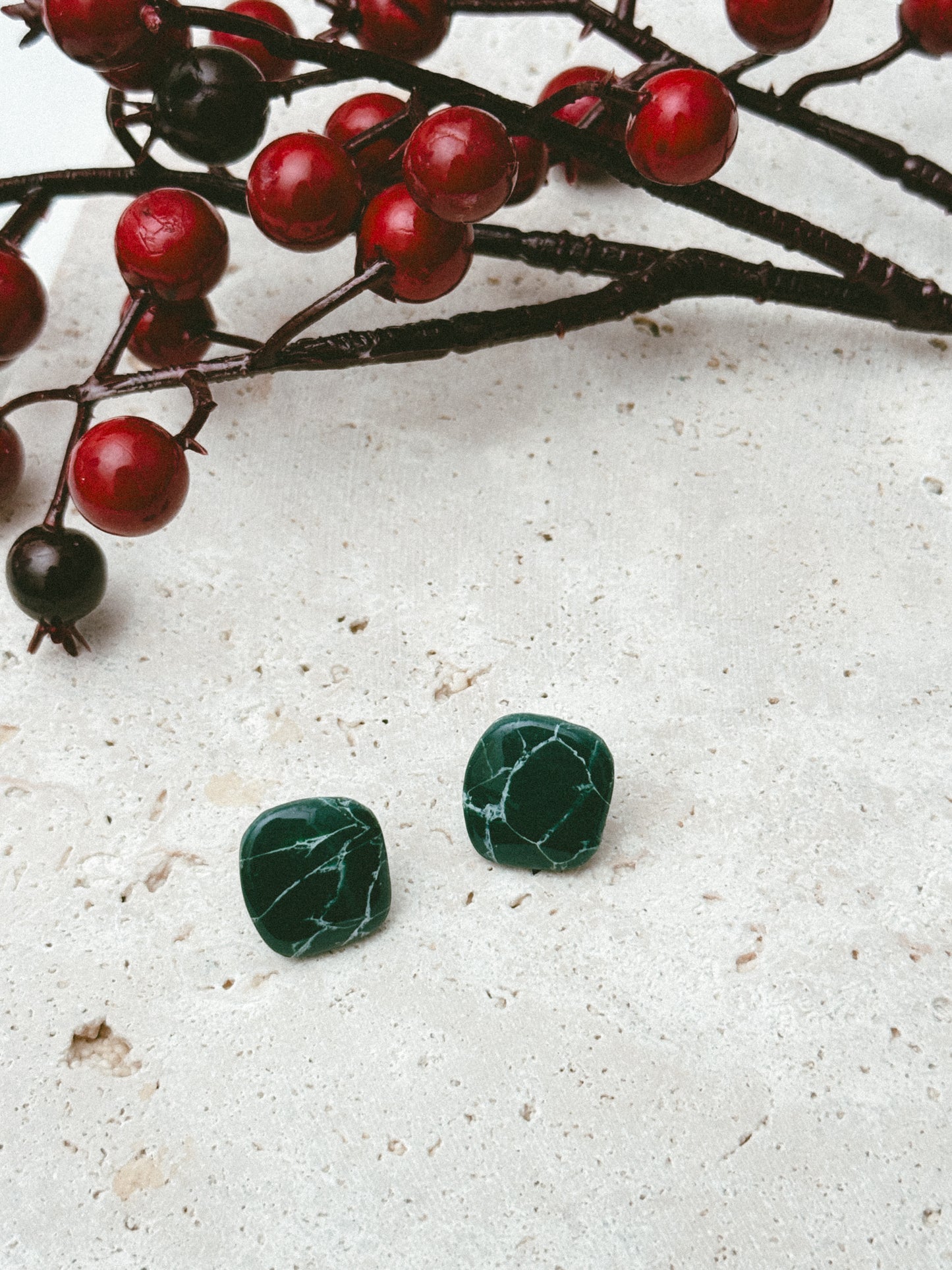 Faux stone green marble - E