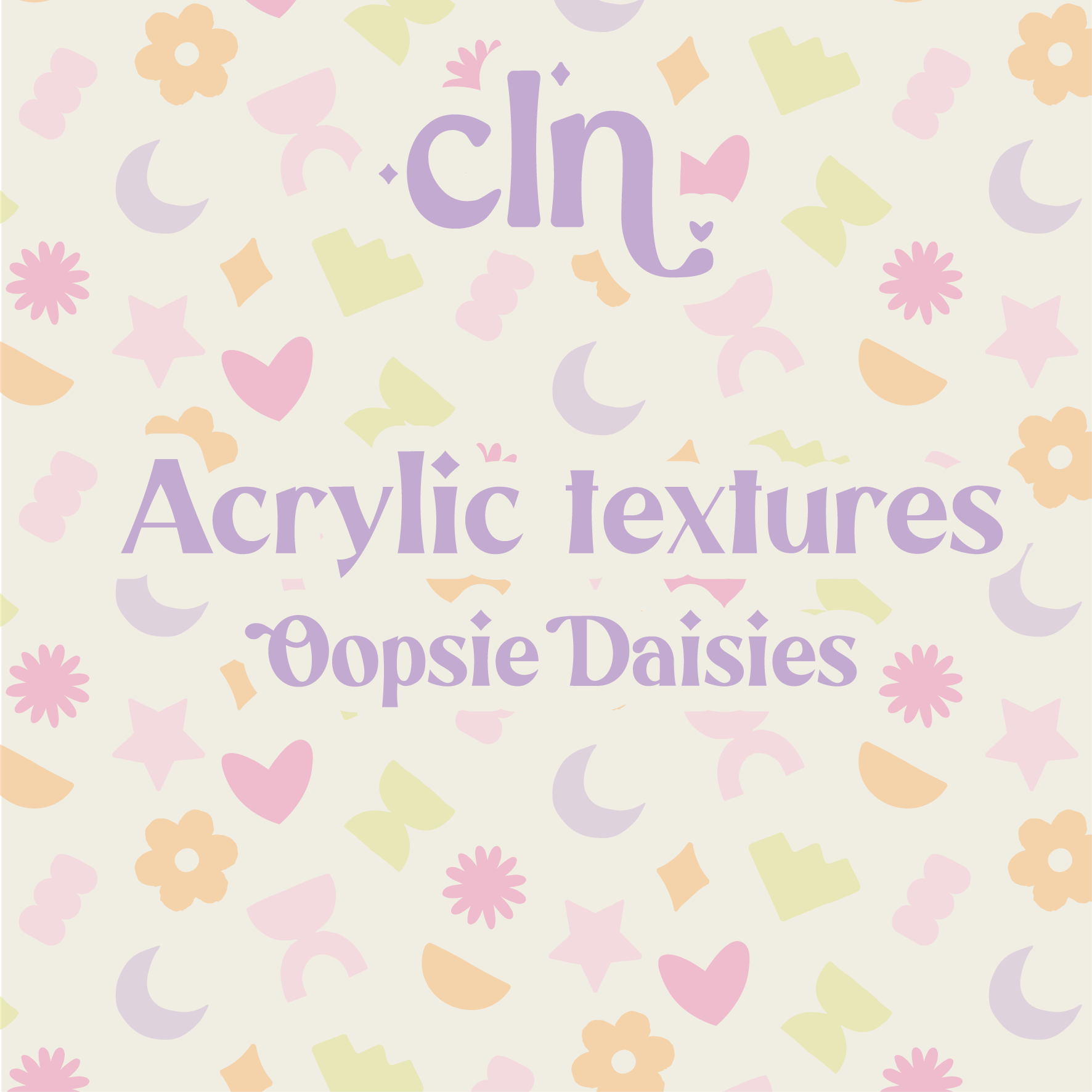 Acrylic textures - Oopsie Daisy - Cutter - CLN Atelier