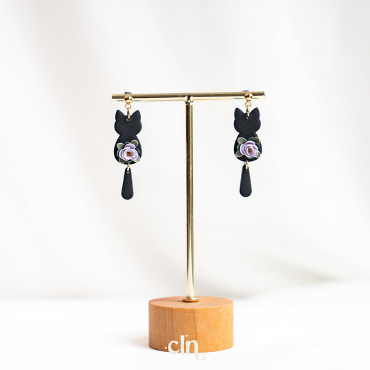 Black cats - Earrings - CLN Atelier