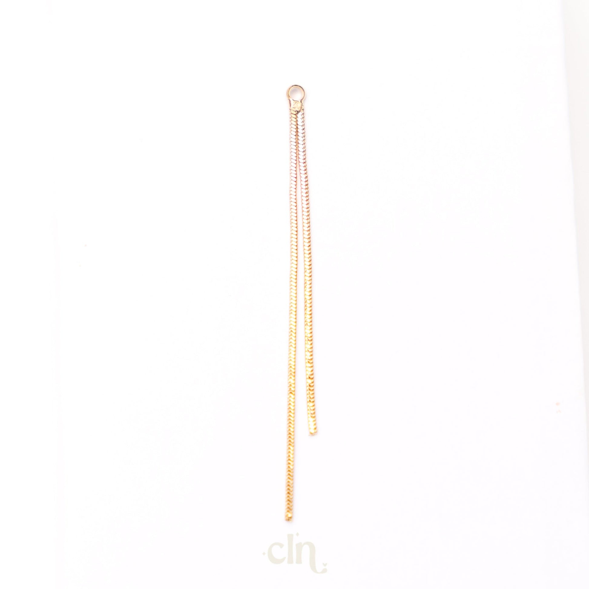 Brass snake chain tassel gold - CLN Atelier