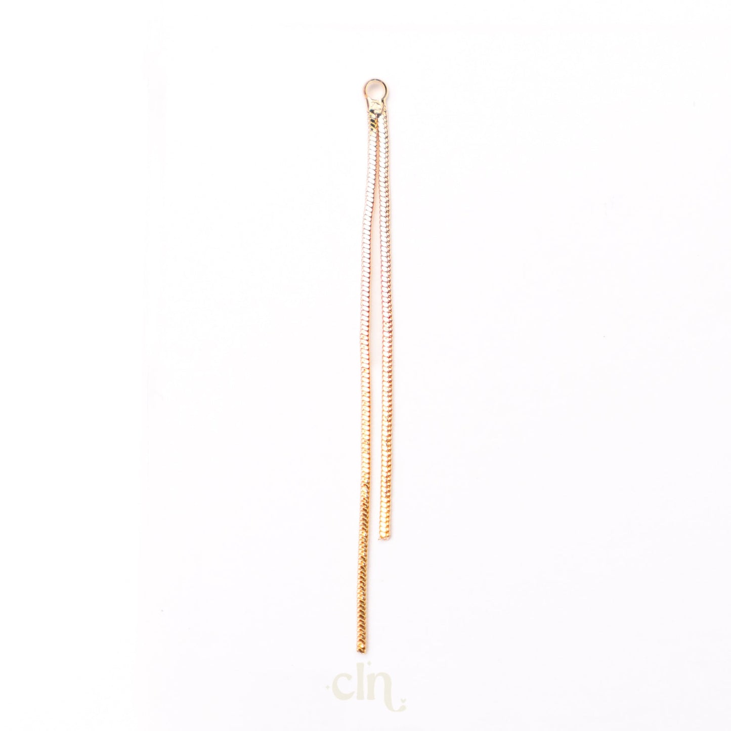 Brass snake chain tassel gold - CLN Atelier