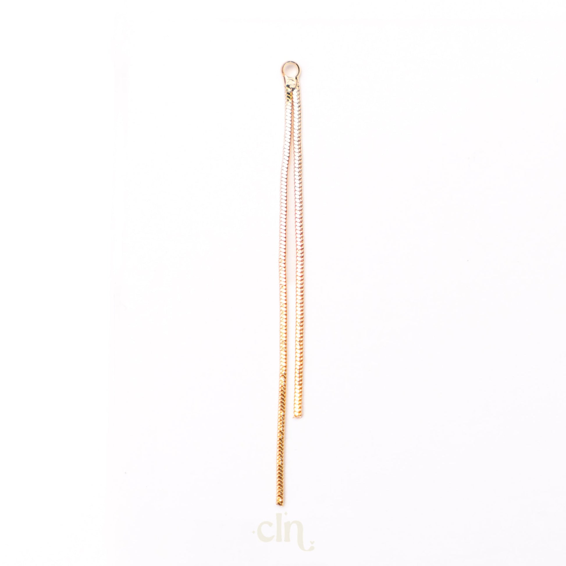 Brass snake chain tassel gold - CLN Atelier