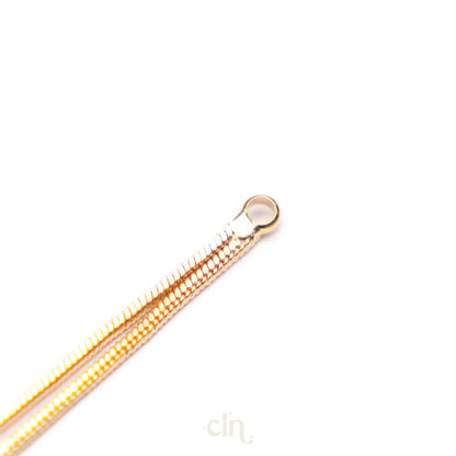 Brass snake chain tassel gold - CLN Atelier