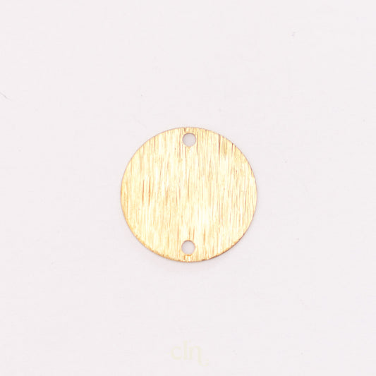 Brushed connector circle charm - CLN Atelier