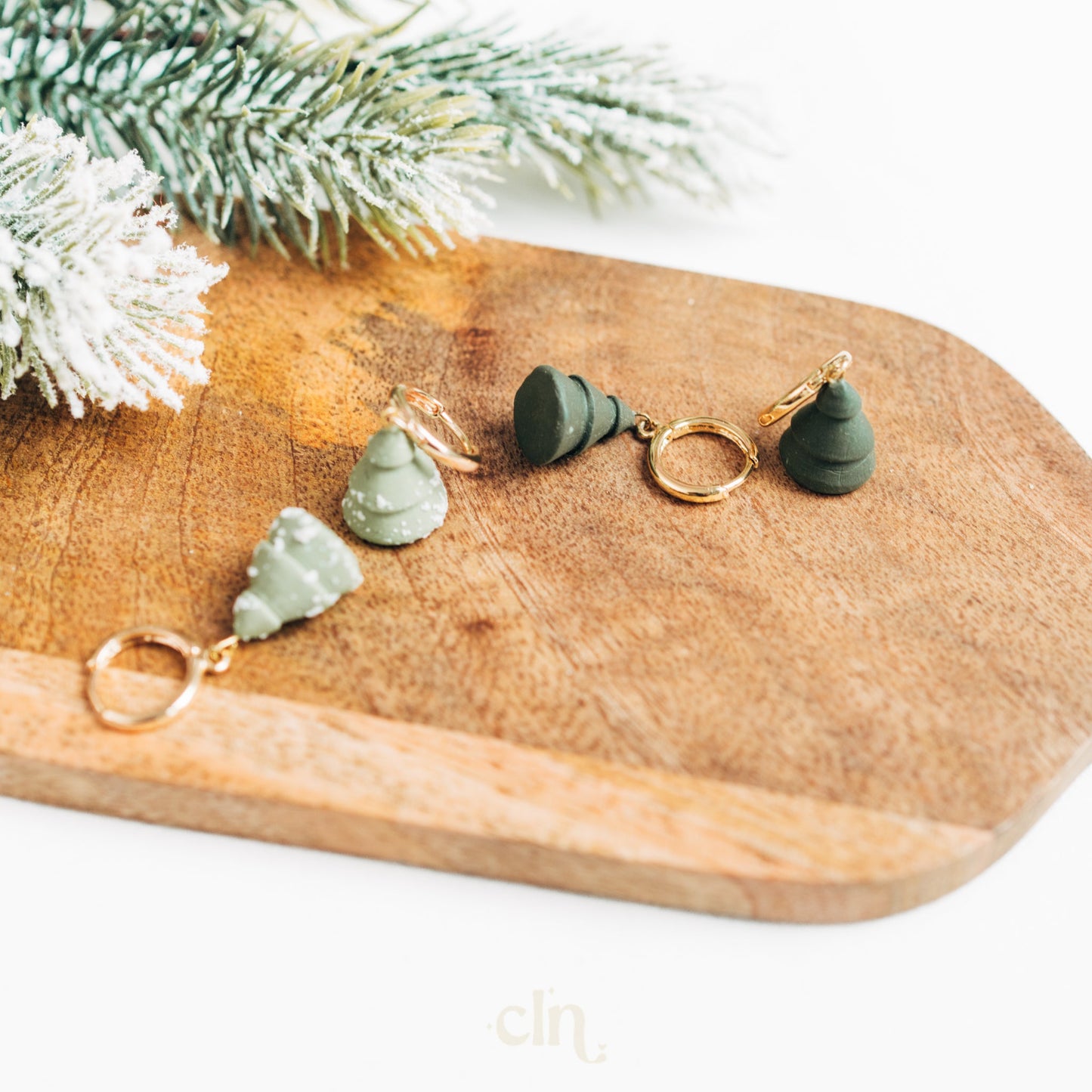 Christmas tree hoops - CLN Atelier